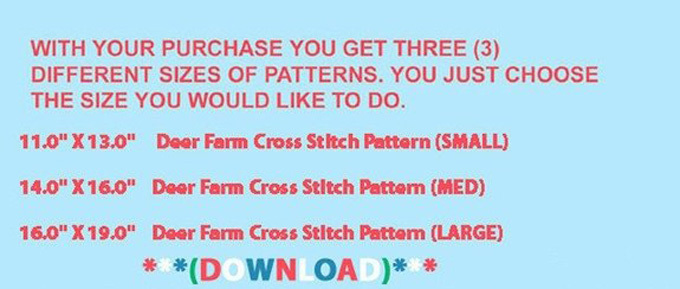 Deer Farm Cross Stitch Pattern***L@@K*** Item image 2