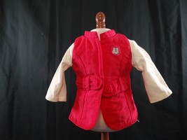 American Girl Doll Red Vest + White Shirt Only Inner Star University U Sporty - £12.67 GBP