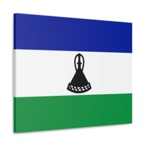 Lesotho Country Flag Canvas Vibrant Wall Art Unframed Home Decor - £60.73 GBP+