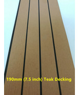 Boat Marine Synthetic PVC Teak Decking Flooring with Black Stripes 190mm... - $307.73 CAD+