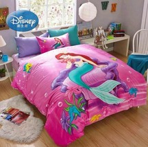3pc 5pc. Disney&#39;s Little Mermaid Full Queen 100% Cotton Duvet Comforter Set - £177.79 GBP+