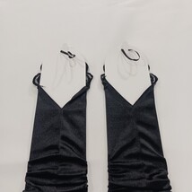 Sexy Women's Nylon Spandex Blend Fingerless Stretch Black Gloves - One Size image 15