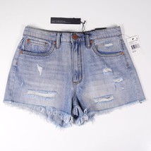 Seethrusoul High Rise Boyfriend Women&#39;s Shorts Denim Cotton Blue Size 27 NEW NWT - £20.96 GBP