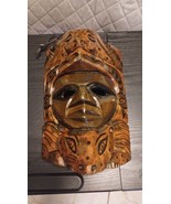 Hand Carved Wooden Mask Tribal Mayan Mask Home Decoration 9.5” Tall - $522.28 MXN