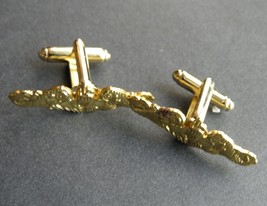 Navy Submarine Gold Colored Cufflinks Cuff Links 3/4 Inch - £9.48 GBP