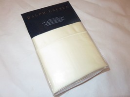 Ralph Lauren 624TC Sateen Queen Flat Sheet Hollywood cream NEW $145 - $76.75