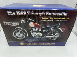 Franklin Mint 1969 Triumph Bonneville 1:10 Diecast Motorcycle - Precision, COA - £297.16 GBP