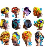 African Fabric Ankara Wax Prints Headtie Head Wrap 20&quot; X 71&quot; inch - Choose - £11.11 GBP