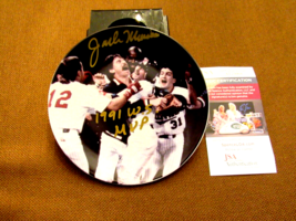 JACK MORRIS 1991 WS MVP MINNESOTA TWINS HOF SIGNED AUTO VINTAGE MINI PLA... - $197.99