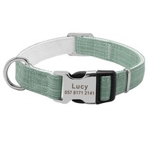 Personalized Engraved Dog Tag Collar - Customizable Nylon Collar For Medium To L - £14.20 GBP+