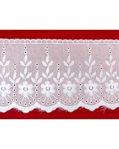 English embroidery lace braid 9cm San Gallo 4BF27 scalloped ruffles unique-
s... - £2.81 GBP