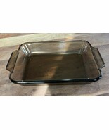 Vintage Anchor Hocking Amber Glass 8&quot; Square 2 quart Baking Dish #1031 - €15,95 EUR