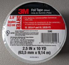 3M Silver Foil Tape for Appliances #3340 DRYER  2.5 in x 10 ft- New &amp; Se... - $7.59
