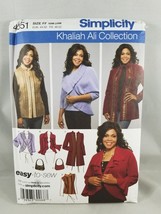 Simplicity Khaliah Ali Collection Sewing Pattern 4051 Jackets Vest Bag 18W-24W - £7.57 GBP