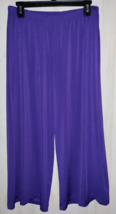Excellent Womens Bob Mackie Purple Pull On Knit Lounge Capri Gaucho Pant Size S - £26.02 GBP
