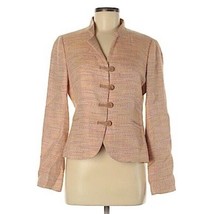 Zara Woman Linen Blend Blazer Tan Jacket Size 12 - £27.86 GBP