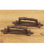 2 Cast Iron Antique Style Barn Handles Gate Pull Shed Door Handles Pulls... - €21,70 EUR