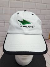 Embarq Spell Out Logo Telecommunications Ball Cap Strapback Hat White - $10.10