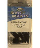 Bullet Weights Screw-In Weight 1/4 oz Black (1ea 4 pack)SHIPS SAME BUS DAY - $54.33