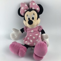 Minnie Mouse 18” Plush Pink Polka Dot Dress Stuffed Animal Doll Toy Disney - $13.88