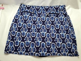 Jones New York Sport Size Large Skort Shorts Skirt Blue Geometric - $22.76