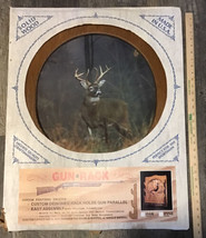 New Old Stock Vintage Solid Wood Gun Rack With Deer Picture Made in USA ... - £143.75 GBP