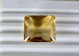 Natural Citrine Golden Topaz Octagon Cut 32X28 Mm 152 Carats Gemstone Pendant - £781.40 GBP