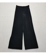 Vintage Tadashi Shoji Pants Womens Small Black Velour Flared 26x30 - $726.55 MXN