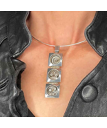 1970S Cool Unisex Silver Pendant Modernist Geometric Festival Pendant OF... - $8,135.46 MXN