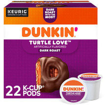 DUNKIN&#39; DONUTS COFFEE TURTLE LOVE KCUPS 22CT - $23.44