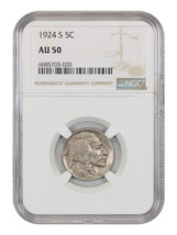 1924-S 5C NGC AU50 - $1,527.75