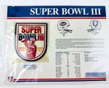 Super Bowl XIII Patch &amp; Willabee Ward Stats NFL Jets / Colts 1969 Orange... - $19.79