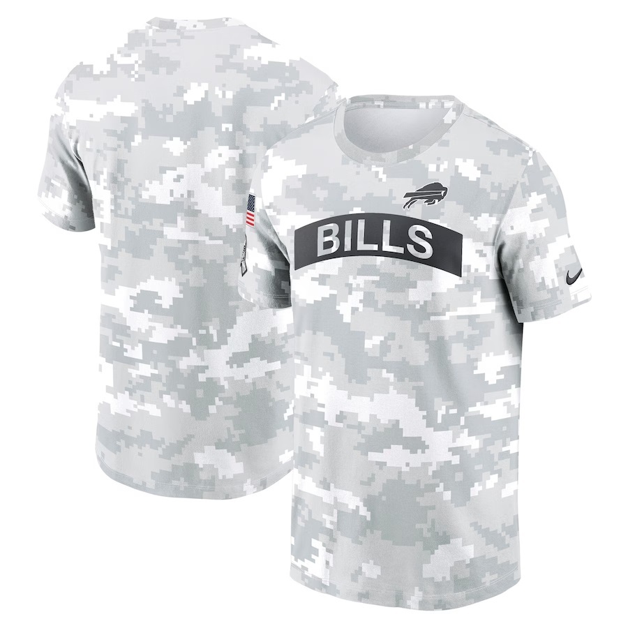 White Camo Bills 2024 Salute to Service Performance T-Shirt - Buffalo