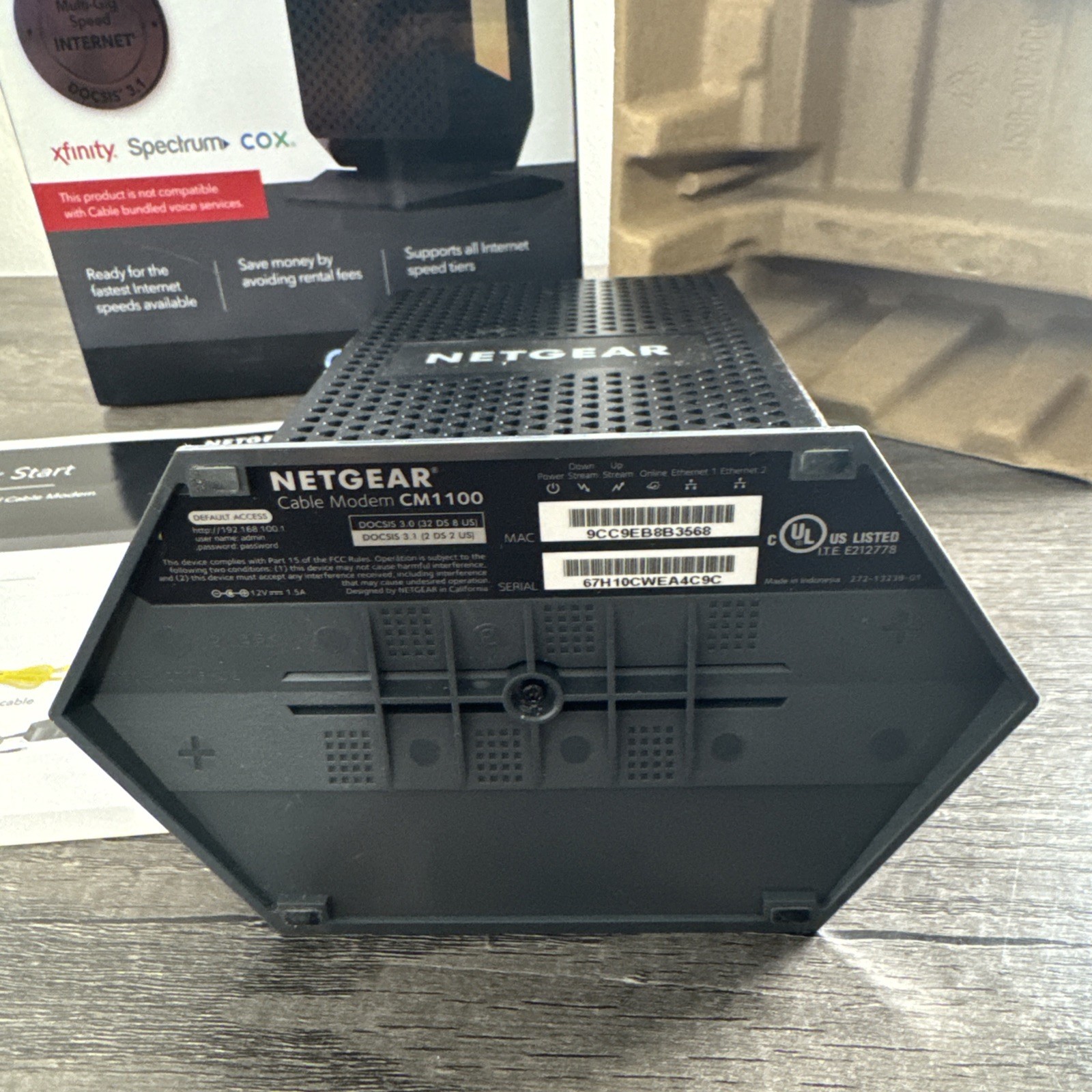 Netgear Nighthawk (CM1100) - DOCSIS 3.1 Multi-Gig Speed Cable Modem Item image 3