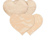 NIPPIES BASIC CREME HEARTS NIPPLE COVERS/PASTIES B CUP NEW - $10.88