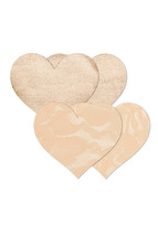 Nippies Basic Creme Hearts Nipple COVERS/PASTIES B Cup New - $10.88