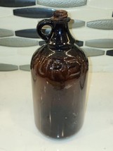 PUREX-11 INCH-Jug Bottle Collectible With Finger Handle-Vintage Amber Brown - $15.52