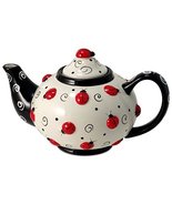Ladybug With Swirls Teapot For Kitchen Decor And Teas - £34.98 GBP