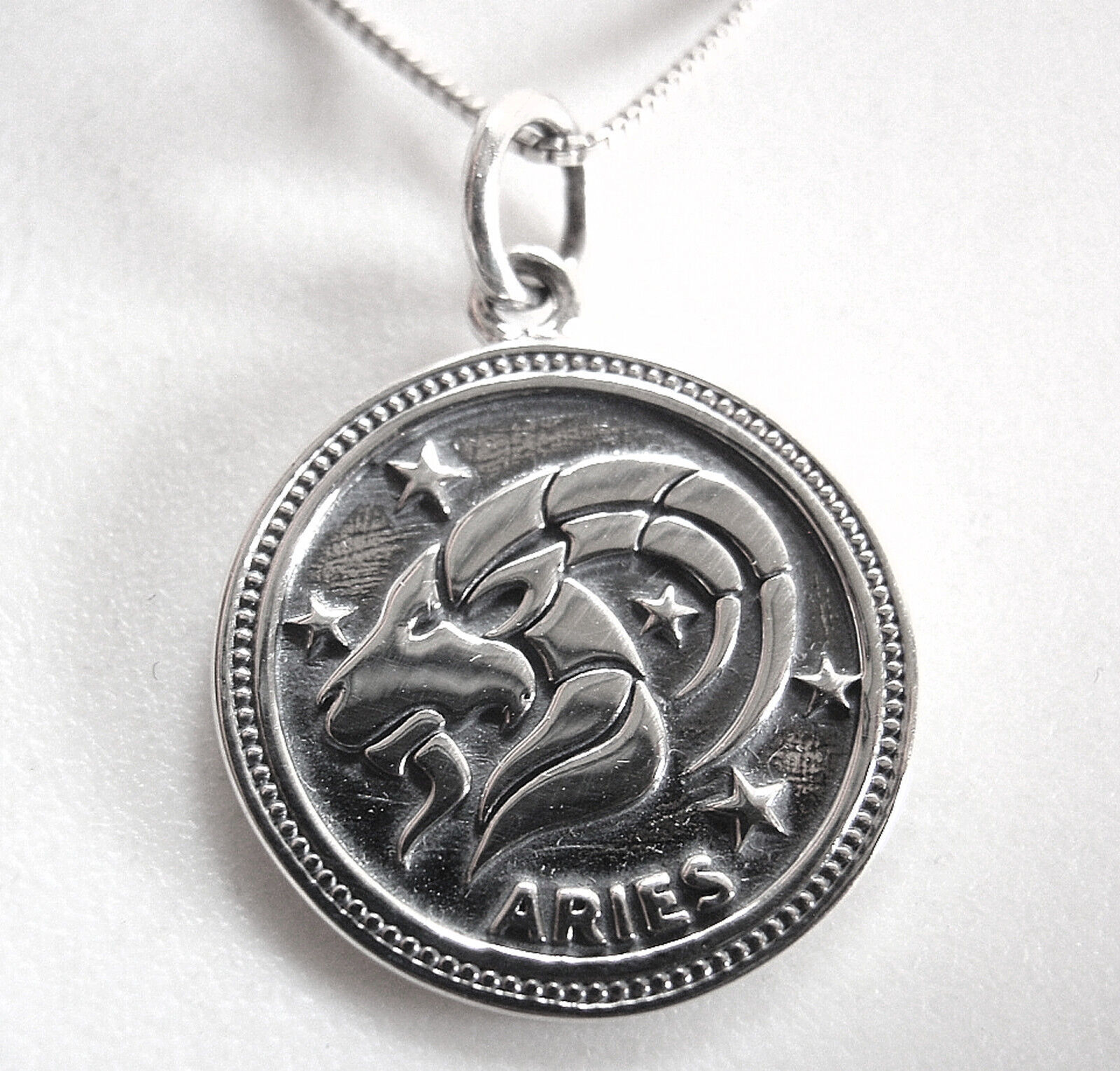 Aries Zodiac Sign of the Ram 925 Sterling Silver Pendant Astrology