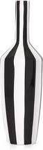 Abstract Black And White Vase By Torre And Tagus - 15" Tall Modern Decor Ceramic - $87.99