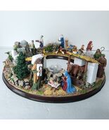 Nativity Centerpiece Jerusalem Candle Holder Danbury Mint Jesus Manger 4... - €85,67 EUR