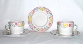 Newcor Monet&#39;s Garden 6117 6 Cups and 7 Saucers - £10.21 GBP