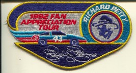 Richard Petty #43 Fan Appreciation Tour NASCAR Patch-1992-4 1/2 X 2 1/2 4-VF - £14.79 GBP