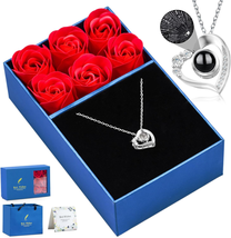 Mother&#39;s Day Gifts for Mom Her Wife, Roses Gifts with Necklace for Women, Gifts - £16.95 GBP