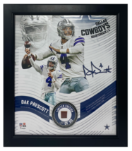 Dak Prescott Dallas Cowboys Framed 15&quot; x 17&quot; Game Used Football Collage ... - $195.00