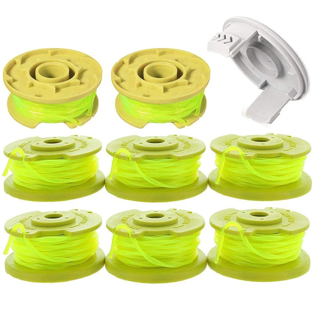 8Pack Weed Eater Spool with Cap Covers Compatible with Ryobi One Plus+ AC80RL3 f - £46.59 GBP