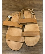 Frye Women’s Leather Flat Sandals Brown Size 9.5 Ankle Strap - $694.06 MXN
