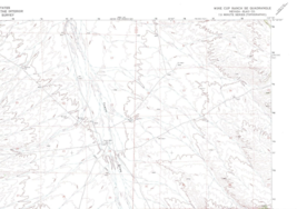 Wine Cup Ranch SE, Nevada 1968 Vintage USGS Topo Map 7.5 Quadrangle Topo... - £18.52 GBP