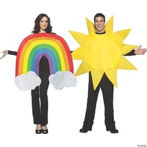 Rainbow Sun Couples Adult Costume Tunics Halloween Happy Joyful Funny GC... - £68.16 GBP