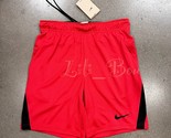 NWT Nike DM1040-657 Men Dri-Fit Basketball Shorts Standard Fit Red Black... - £21.54 GBP